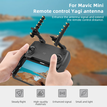 Сигнална антена Yagi за DJI Mavic MINI Mavic 2 Air Pro Spark FIMI X8SE Аксесоар за дрон Дистанционно управление Усилвател на сигнала Предавател