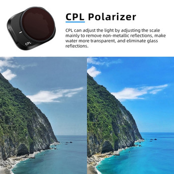 OOTDTY RC Drones Филтър за обектив на камера, съвместим с DJI Mini 3 Pro ND16 ND64 ND8 ND32 ND филтър CPL UV ултравиолетов филтър за обектив