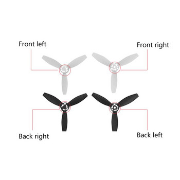 4 бр. Пластмасови леки витла със златен триъгълник Sirfoil Design Бързо освобождаващо се опорно острие за Parrot Bebop 2 Drone/fpv2.0