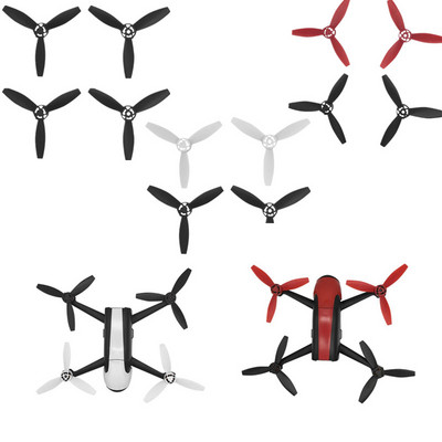 4 gab. Plastmasa, viegls, zelta trīsstūris, spārnu konstrukcijas propelleri Ātri atbrīvojamie balsta lāpstiņas priekš Parrot Bebop 2 Drone/fpv2.0