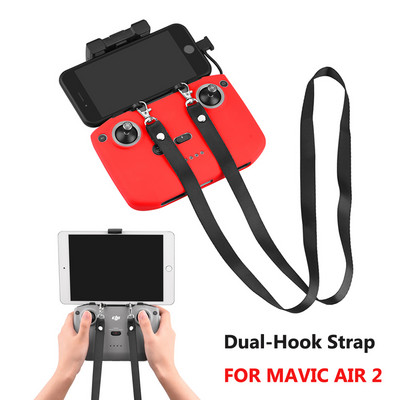 RC Dual Hook Bracket Neck Strap for DJI Mavic Air 2 Remote Controller Rope Lanyard Silicone Cover for mavic air 2 Accessories
