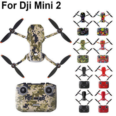 Για Dji Mavic Mini 2 αυτοκόλλητο αδιάβροχο σετ αυτοκόλλητων PVC Drone Body Arm Remote Control Protective Skin Mavic MINI 2 Accessories