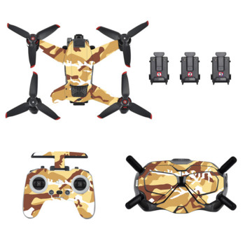 DJI FPV Combo Drone/Τηλεχειριστήριο/Γυαλιά Αυτοκόλλητο PVC Προστατευτική μεμβράνη Χαλκομανίες με προστασία από γρατσουνιές Δέρμα για αξεσουάρ DJI FPV Drone