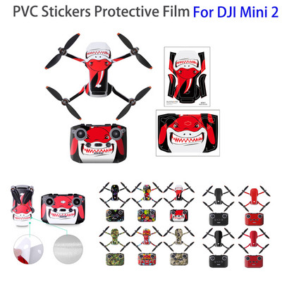 Για DJI Mini 2 αυτοκόλλητα PVC Προστατευτική μεμβράνη Χαλκομανίες ανθεκτικές στις γρατσουνιές Αξεσουάρ δέρματος για αξεσουάρ DJI Mini 2 Drone