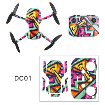 Για DJI Mini 2 αυτοκόλλητα PVC Αδιάβροχη προστατευτική μεμβράνη ανθεκτική στις γρατσουνιές Χαλκομανίες με πλήρες κάλυμμα για αξεσουάρ DJI Mini 2 Drone