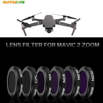Sunnylife DJI Mavic 2 Zoom Φακοί Φίλτρο Κιτ MCUV/ CPL/ ND4/ND8 για αξεσουάρ DJI Mavic 2 Zoom Drone