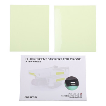 Φωτεινό αυτοκόλλητο PVC 2 τεμαχίων Ελαφριά φθορίζοντα αυτοκόλλητα για Mavic Mini 3 Pro Stickers Arm Light Post Αξεσουάρ