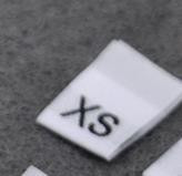 100kom Oznaka s veličinom odjeće Crni tekst Bijela odjeća Odjeća Majica Haljina Oznaka s naljepnicom od tkanine XS SML XL 2XL 3XL 4XL