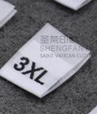 100kom Oznaka s veličinom odjeće Crni tekst Bijela odjeća Odjeća Majica Haljina Oznaka s naljepnicom od tkanine XS SML XL 2XL 3XL 4XL
