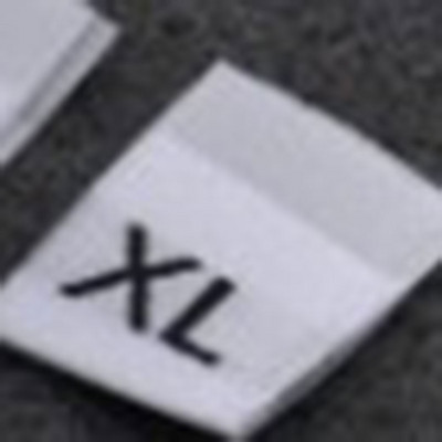 100kom Oznaka s veličinom odjeće Crni tekst Bijela odjeća Odjeća Majica Haljina Oznaka s naljepnicom od tkanine XS SML XL 2XL 3XL 4XL