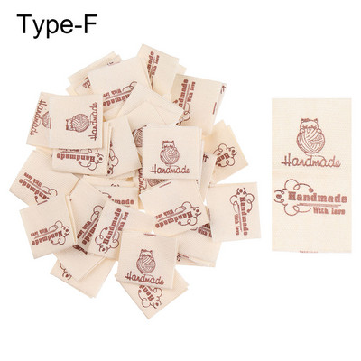 50kom platnenih naljepnica Ručno izrađene naljepnice Preklopne naljepnice s uzorkom ovčjeg srca Ručno izrađene naljepnice za pletene kape Otisnuti pribor za šivanje