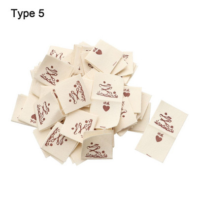 50kom platnenih naljepnica Ručno izrađene naljepnice Preklopne naljepnice s uzorkom ovčjeg srca Ručno izrađene naljepnice za pletene kape Otisnuti pribor za šivanje