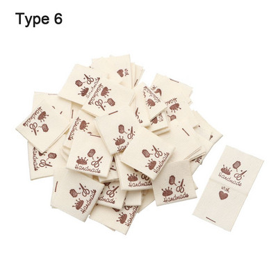 50kom platnenih naljepnica Ručno izrađene naljepnice Preklopne naljepnice s uzorkom ovčjeg srca Ručno izrađene naljepnice za pletene kape Otisnuti pribor za šivanje