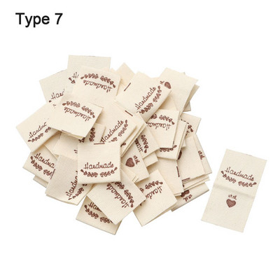 50kom platnenih naljepnica Ručno izrađene naljepnice Preklopne naljepnice s uzorkom ovčjeg srca Ručno izrađene naljepnice za pletene kape Otisnuti pribor za šivanje