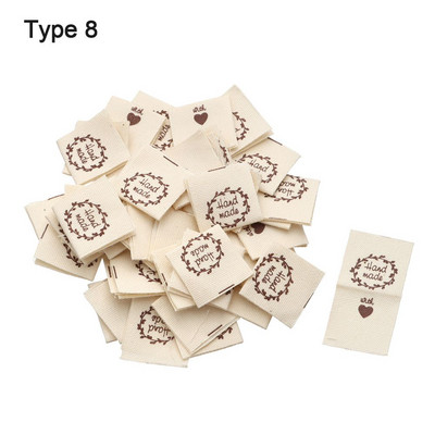 50kom platnenih naljepnica Ručno izrađene naljepnice Preklopne naljepnice s uzorkom ovčjeg srca Ručno izrađene naljepnice za pletene kape Otisnuti pribor za šivanje