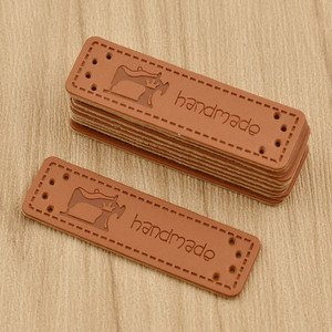 50 vnt Personality Mutli modelio siuvimo rankų darbo PU odos etiketės drabužių maišelio rankdarbiams dekoruoti