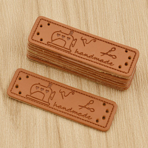 50 vnt Personality Mutli modelio siuvimo rankų darbo PU odos etiketės drabužių maišelio rankdarbiams dekoruoti