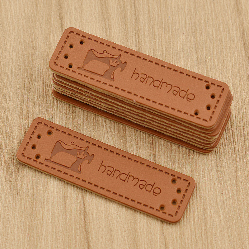 50 vnt Personality Mutli modelio siuvimo rankų darbo PU odos etiketės drabužių maišelio rankdarbiams dekoruoti