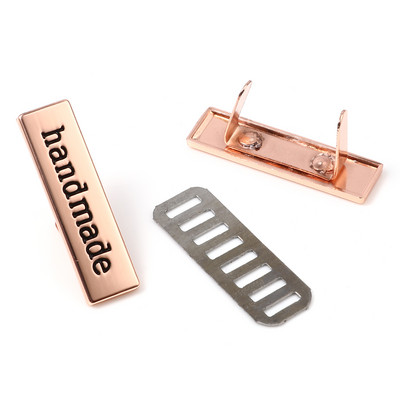 5 rinkiniai Metalinės etiketės Žymos Rankų darbo „Pasidaryk pats“ laiškas drabužiams Džinsai Batai Krepšiai Stačiakampis Rankų darbo spausdinta etiketė Siuvimo etiketės Amatai