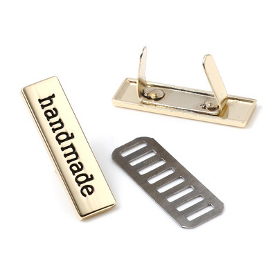 5 rinkiniai Metalinės etiketės Žymos Rankų darbo „Pasidaryk pats“ laiškas drabužiams Džinsai Batai Krepšiai Stačiakampis Rankų darbo spausdinta etiketė Siuvimo etiketės Amatai