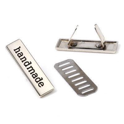 5 rinkiniai Metalinės etiketės Žymos Rankų darbo „Pasidaryk pats“ laiškas drabužiams Džinsai Batai Krepšiai Stačiakampis Rankų darbo spausdinta etiketė Siuvimo etiketės Amatai