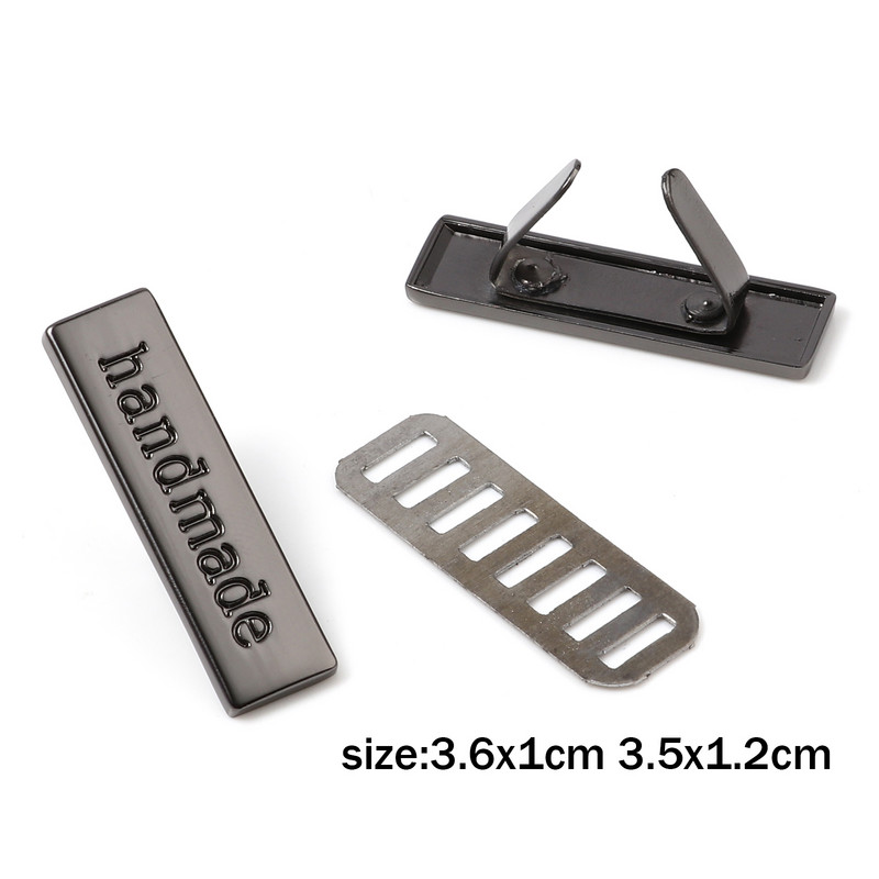 5 rinkiniai Metalinės etiketės Žymos Rankų darbo „Pasidaryk pats“ laiškas drabužiams Džinsai Batai Krepšiai Stačiakampis Rankų darbo spausdinta etiketė Siuvimo etiketės Amatai