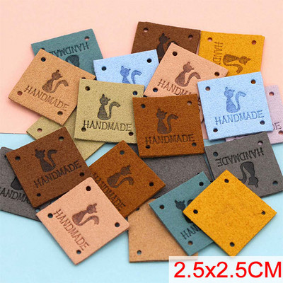 20db Handmadne Bőr Címkék Fonal Golyó Szív Kézzel Készített Szeretettel Címke Varrás Címkék Ruhatáskákhoz Kalapok Kötés Kiegészítők