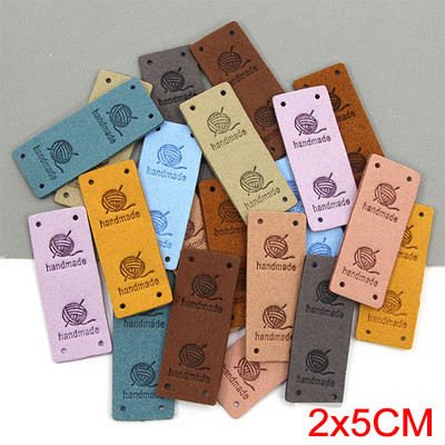 20db Handmadne Bőr Címkék Fonal Golyó Szív Kézzel Készített Szeretettel Címke Varrás Címkék Ruhatáskákhoz Kalapok Kötés Kiegészítők