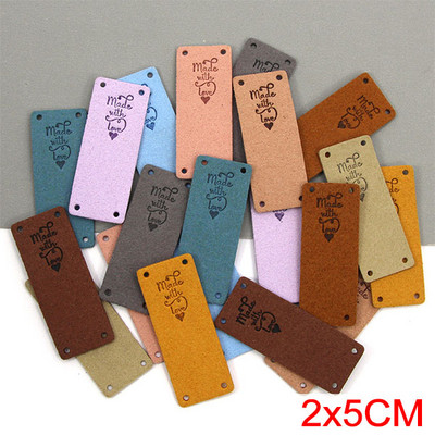 20db Handmadne Bőr Címkék Fonal Golyó Szív Kézzel Készített Szeretettel Címke Varrás Címkék Ruhatáskákhoz Kalapok Kötés Kiegészítők