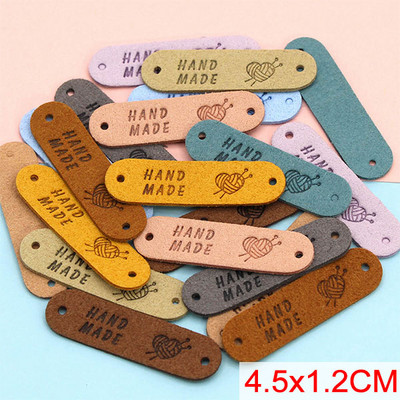 20db Handmadne Bőr Címkék Fonal Golyó Szív Kézzel Készített Szeretettel Címke Varrás Címkék Ruhatáskákhoz Kalapok Kötés Kiegészítők