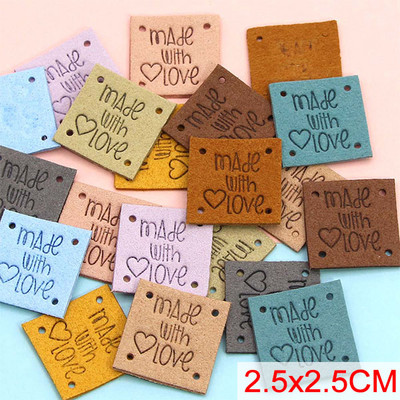 20db Handmadne Bőr Címkék Fonal Golyó Szív Kézzel Készített Szeretettel Címke Varrás Címkék Ruhatáskákhoz Kalapok Kötés Kiegészítők