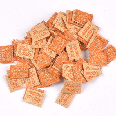 11x15mm Šarene naljepnice Pribor za šivanje Ručno izrađene oznake za odjeću Utisnuta naljepnica sa zastavom za DIY torbe za odjeću Dodaci 100 kom c2393