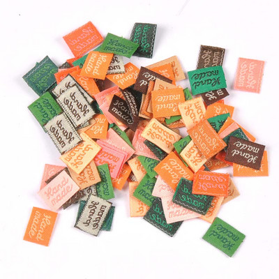 11x15mm Šarene naljepnice Pribor za šivanje Ručno izrađene oznake za odjeću Utisnuta naljepnica sa zastavom za DIY torbe za odjeću Dodaci 100 kom c2393