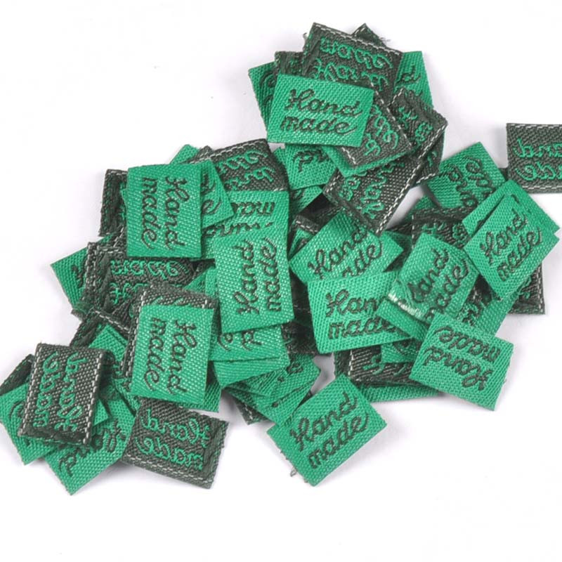 11x15mm Šarene naljepnice Pribor za šivanje Ručno izrađene oznake za odjeću Utisnuta naljepnica sa zastavom za DIY torbe za odjeću Dodaci 100 kom c2393