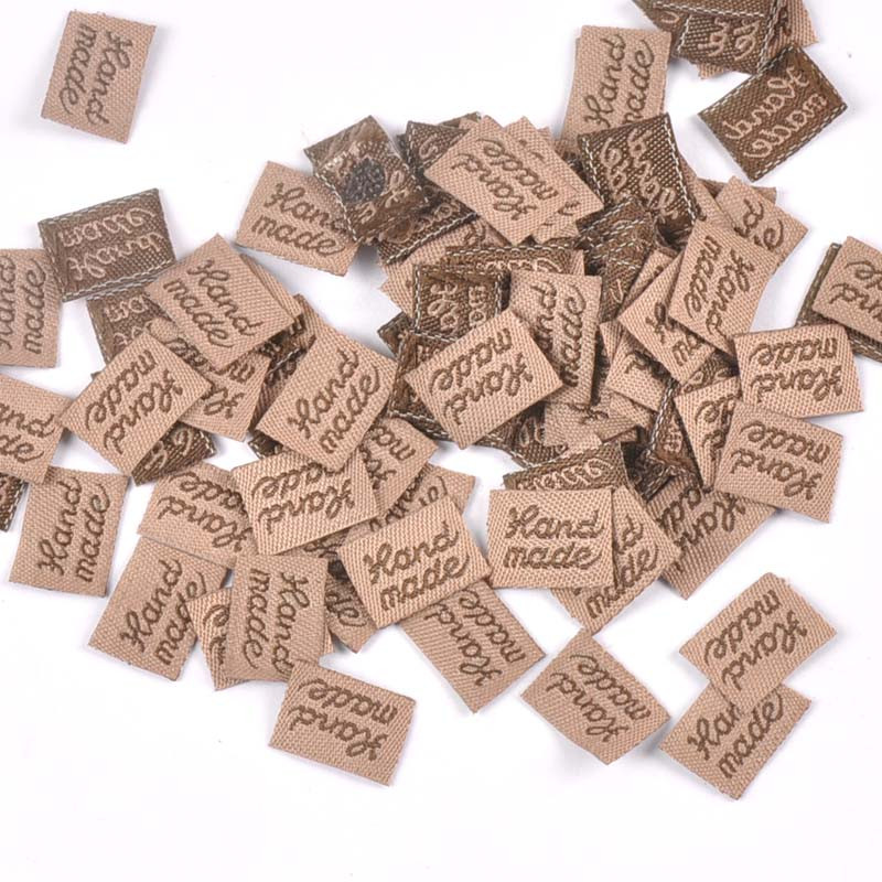 11x15mm Šarene naljepnice Pribor za šivanje Ručno izrađene oznake za odjeću Utisnuta naljepnica sa zastavom za DIY torbe za odjeću Dodaci 100 kom c2393