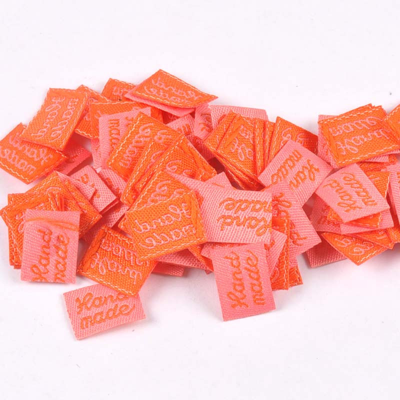 11x15mm Šarene naljepnice Pribor za šivanje Ručno izrađene oznake za odjeću Utisnuta naljepnica sa zastavom za DIY torbe za odjeću Dodaci 100 kom c2393