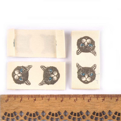 Mješovite pamučne tkane naljepnice s otisnutim životinjama za DIY pribor za šivanje Odjevne tkanine Obuća Torbe Oznake za odjeću 50 komada c2244