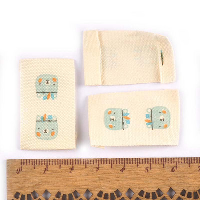 Mješovite pamučne tkane naljepnice s otisnutim životinjama za DIY pribor za šivanje Odjevne tkanine Obuća Torbe Oznake za odjeću 50 komada c2244