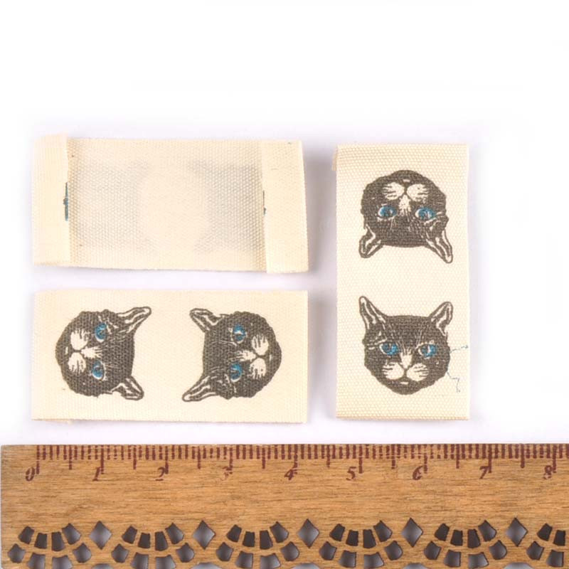 Mješovite pamučne tkane naljepnice s otisnutim životinjama za DIY pribor za šivanje Odjevne tkanine Obuća Torbe Oznake za odjeću 50 komada c2244