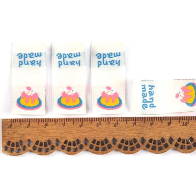 50Gb Jauna multfilmu kūka/ābolu/siera izšūšanas etiķetes apģērba piederumu šūšanai. DIY soma Apavi Birkas Amatniecība Roku darbs Piederumi