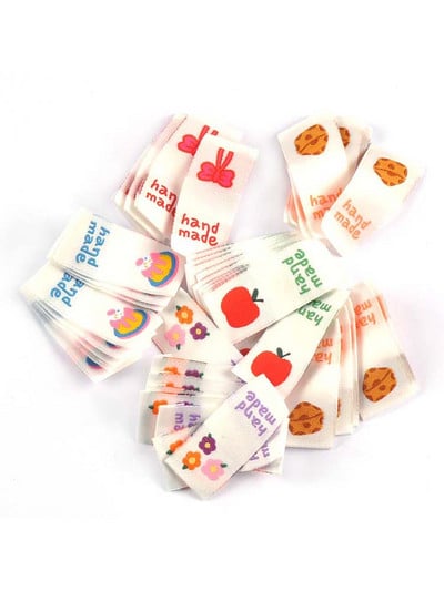 50Gb Jauna multfilmu kūka/ābolu/siera izšūšanas etiķetes apģērba piederumu šūšanai. DIY soma Apavi Birkas Amatniecība Roku darbs Piederumi