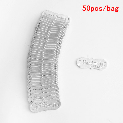 50 vnt PU odos etikečių etiketės rankų darbo skrybėlėms krepšiams rankų darbo su meilės etiketė drabužiams siuvimo etiketės drabužių priedai