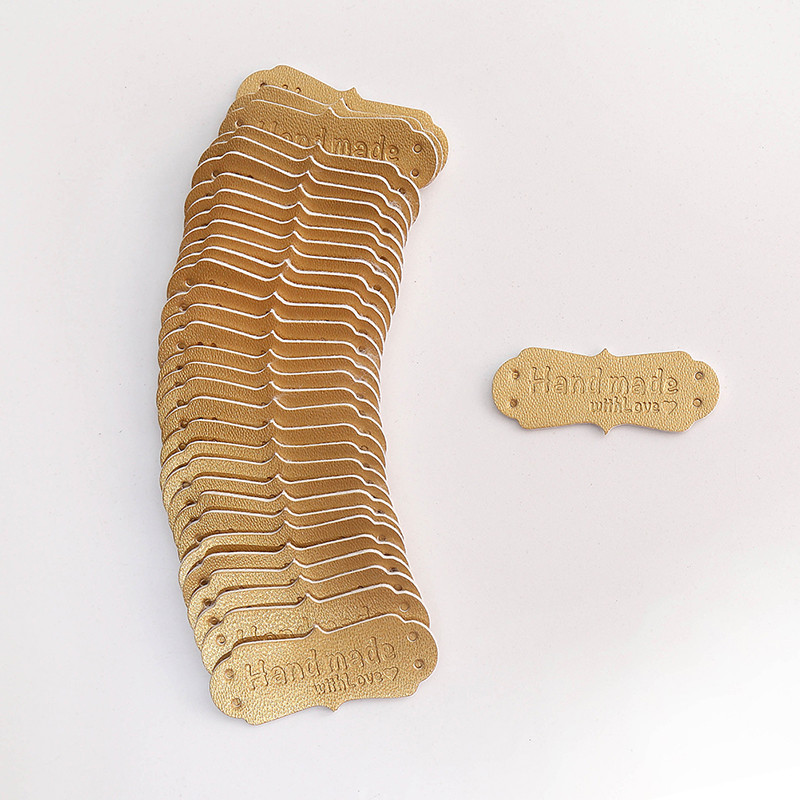 50 vnt PU odos etikečių etiketės rankų darbo skrybėlėms krepšiams rankų darbo su meilės etiketė drabužiams siuvimo etiketės drabužių priedai