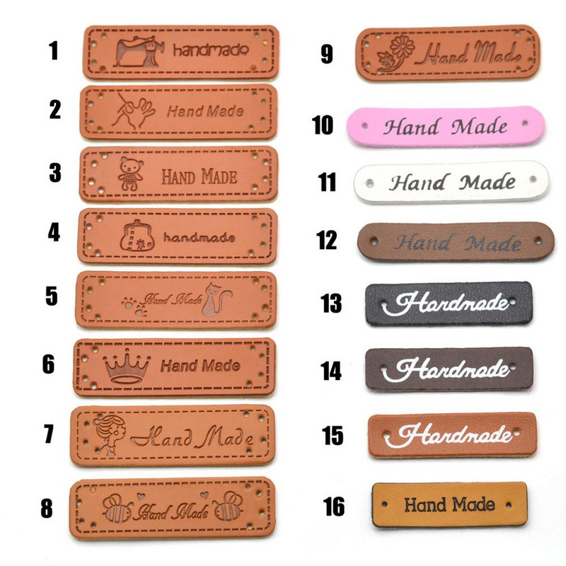 KALASO Nagyker 30db Kézzel készített címkék Címkék Ruházat Ruha PU bőr Kézzel készített Farmer Táskák Cipők Barkács varrás kellékek