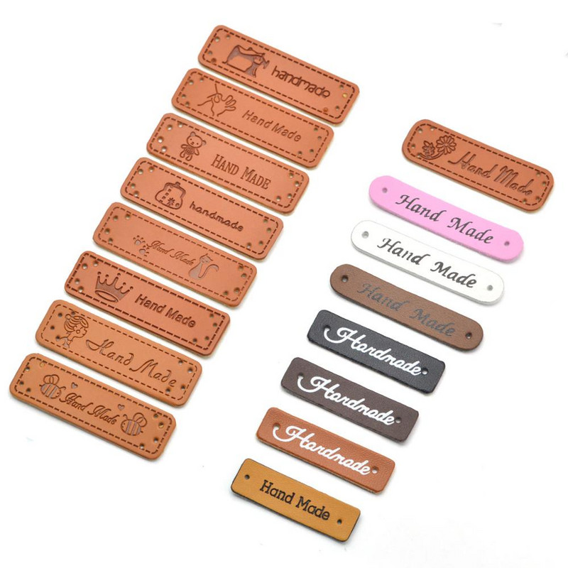 KALASO Nagyker 30db Kézzel készített címkék Címkék Ruházat Ruha PU bőr Kézzel készített Farmer Táskák Cipők Barkács varrás kellékek