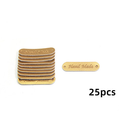 25/50/100 vnt Mažos rankų darbo odinės drabužių etiketės dovanų kepurei Siuvamos odinės etiketės Rankų darbo odinė oda, pasidaryk pats, dekoratyvinės etiketės