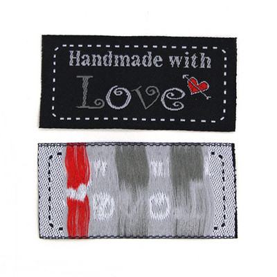 50 db, kézzel készített szerelmes ruhával címkék Kézzel készített címkék ruhákhoz varrás címkecímke barkácsolás sapka/ajándék/táska ruhatartozékok 50x25mm