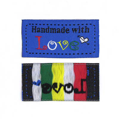 50 db, kézzel készített szerelmes ruhával címkék Kézzel készített címkék ruhákhoz varrás címkecímke barkácsolás sapka/ajándék/táska ruhatartozékok 50x25mm