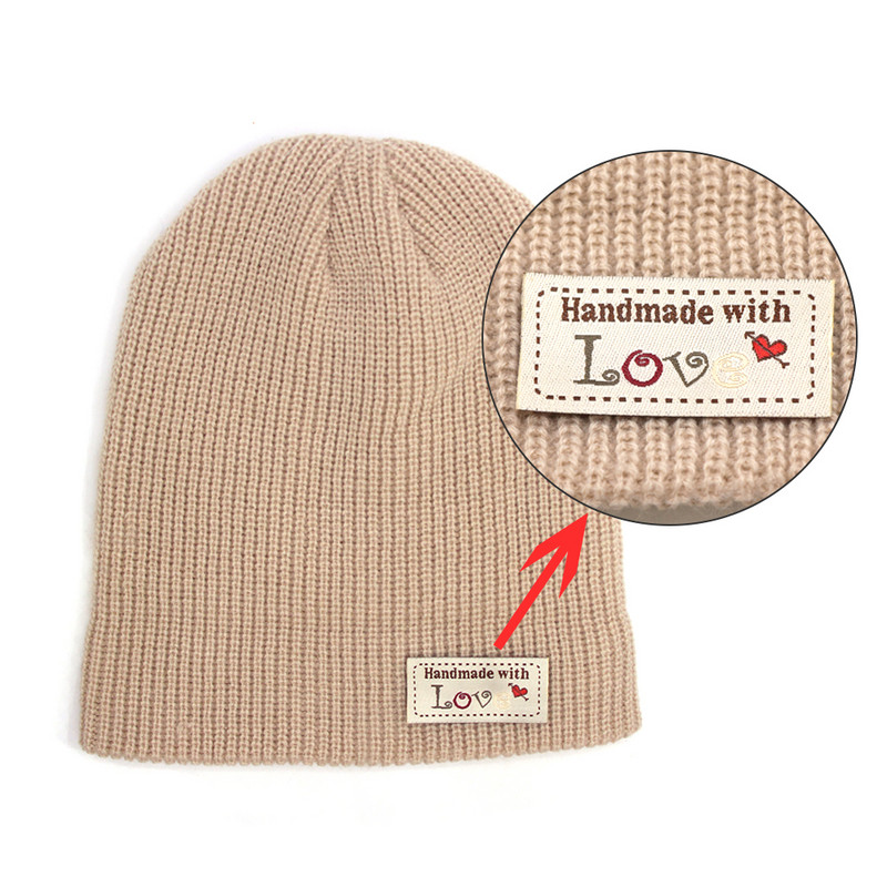 50 db, kézzel készített szerelmes ruhával címkék Kézzel készített címkék ruhákhoz varrás címkecímke barkácsolás sapka/ajándék/táska ruhatartozékok 50x25mm