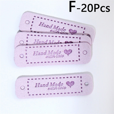 20 vnt. rankų darbo su meile Etiketės Drabužių etiketės Rankų darbo PU odos etiketės „Pasidaryk pats“ Kepurės Krepšiai Siuvimo etiketės Drabužių priedai